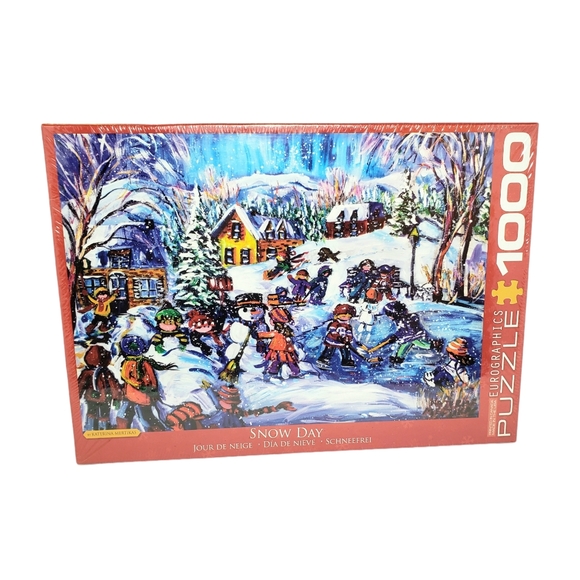 Eurographics Snow Day By Katerina Mertikas 1000 Piece Winter Puzzle - Picture 1 of 9